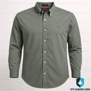 Nordstrom Sage Green Smartcare Button-Down Shirt XXL Classic Preppy Ivy Style